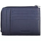 Sleek Blue Leather Card Holder with RFID Block