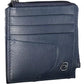 Sleek Blue Leather Card Holder with RFID Blocker