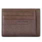 Sleek Brown Leather Card Holder with RFID Block