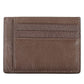 Sleek Brown Leather Card Holder with RFID Block