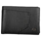 Elegant Black Leather Dual-Compartment Wallet