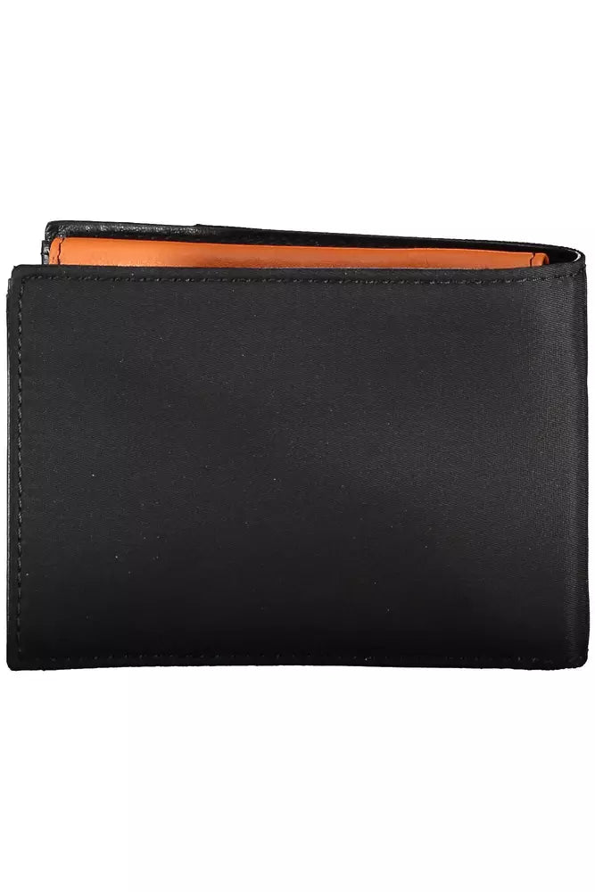 Sleek Black ECONYL Wallet with Coin Purse