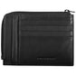 Sleek Black Leather Card Holder with RFID Blocker