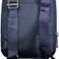 Eco-Conscious Blue Shoulder Bag with Logo Accent