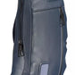 Sleek Blue Leather Shoulder Laptop Bag