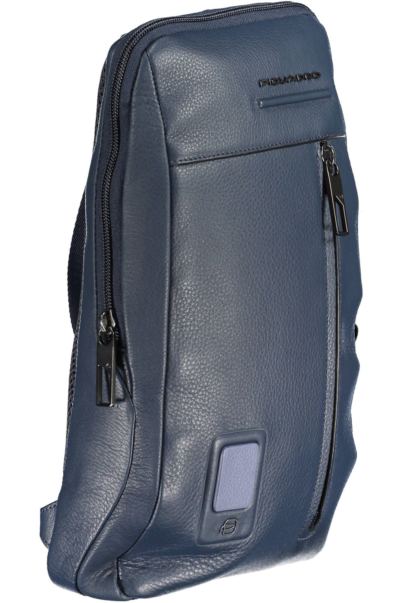 Elegant Blue Leather Shoulder Strap Bag