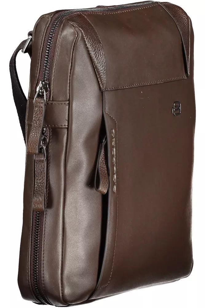 Elegant Brown Leather Shoulder Bag