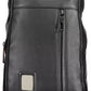 Sleek Black Leather Shoulder Bag with Laptop Space