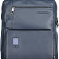 Elegant Blue Leather Backpack with Laptop Pocket