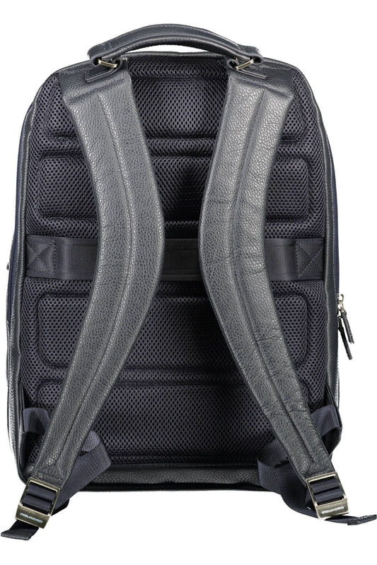 Sophisticated Blue Nylon Backpack with Laptop Space