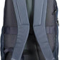 Blue Leather Dual Compartment Backpack