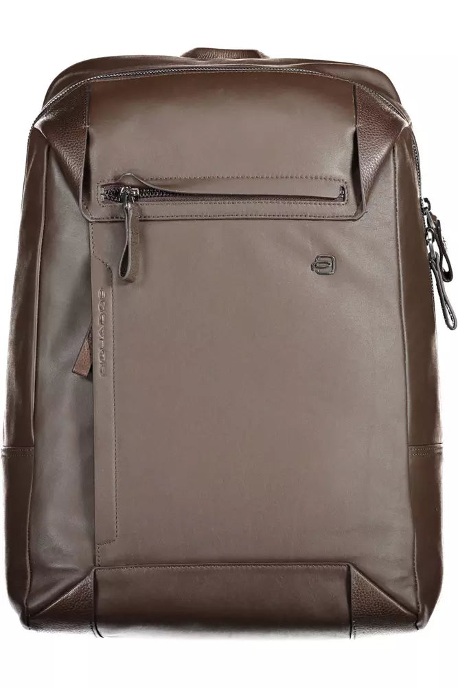 Elegant Leather Backpack with Laptop Compartment