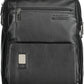 Elegant Black Leather Backpack with Laptop Pocket