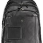 Elegant Black Leather Backpack with Laptop Compartment