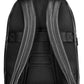 Elegant Black Leather Backpack with Laptop Compartment