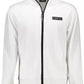 Sleek White Zip Sweatshirt with Contrasting Accents