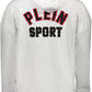 Chic White Hooded Sweatshirt with Bold Details