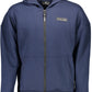 Chic Blue Hooded Sweatshirt with Contrasting Details