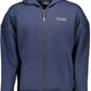 Chic Blue Hooded Sweatshirt with Contrasting Details