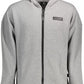Gray Contrast Zip Hooded Sweatshirt
