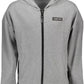 Sleek Grey Hoodie with Contrast Detailing