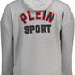 Gray Contrast Zip Hooded Sweatshirt