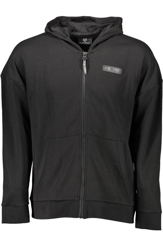 Sleek Cotton Hoodie with Logo and Contrast Details