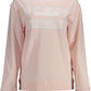 Chic Pink Contrast Detail Sweatshirt