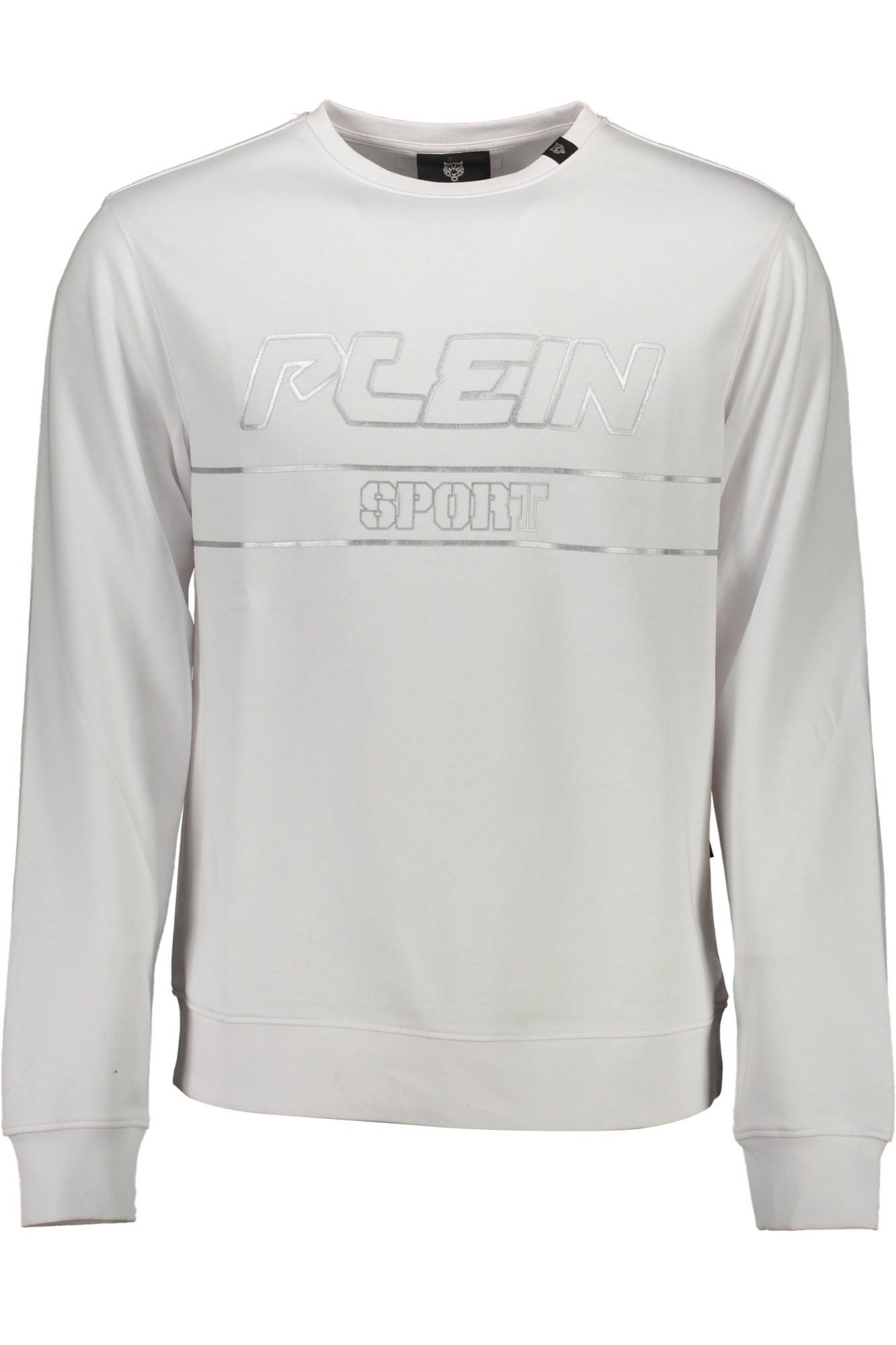 Sleek White Long-Sleeved Sweatshirt with Print Detail