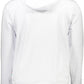 Chic White Long-Sleeved Hooded Sweatshirt