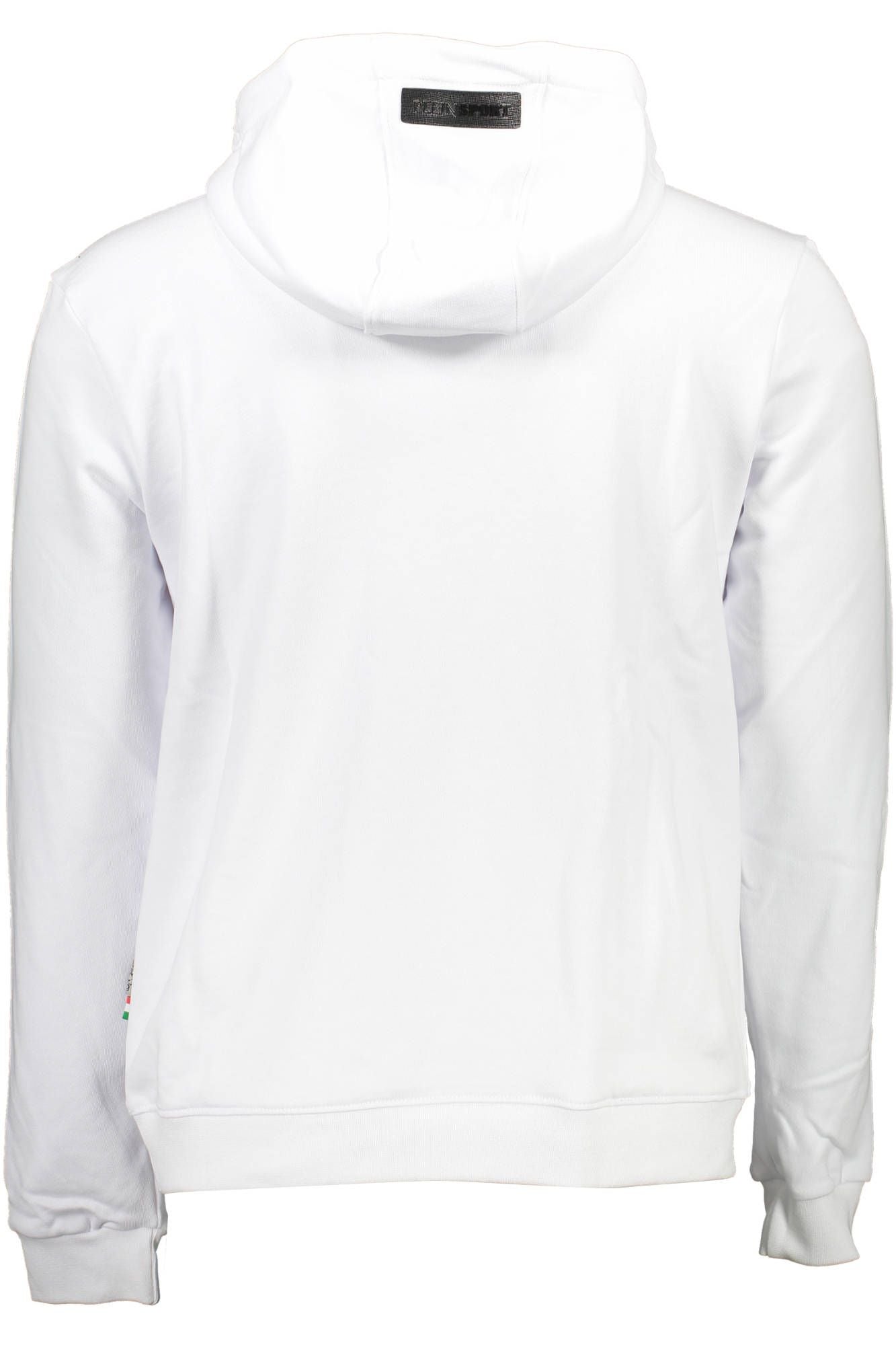 Chic White Long-Sleeved Hooded Sweatshirt