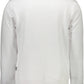 Sleek White Cotton Sweatshirt with Logo Print