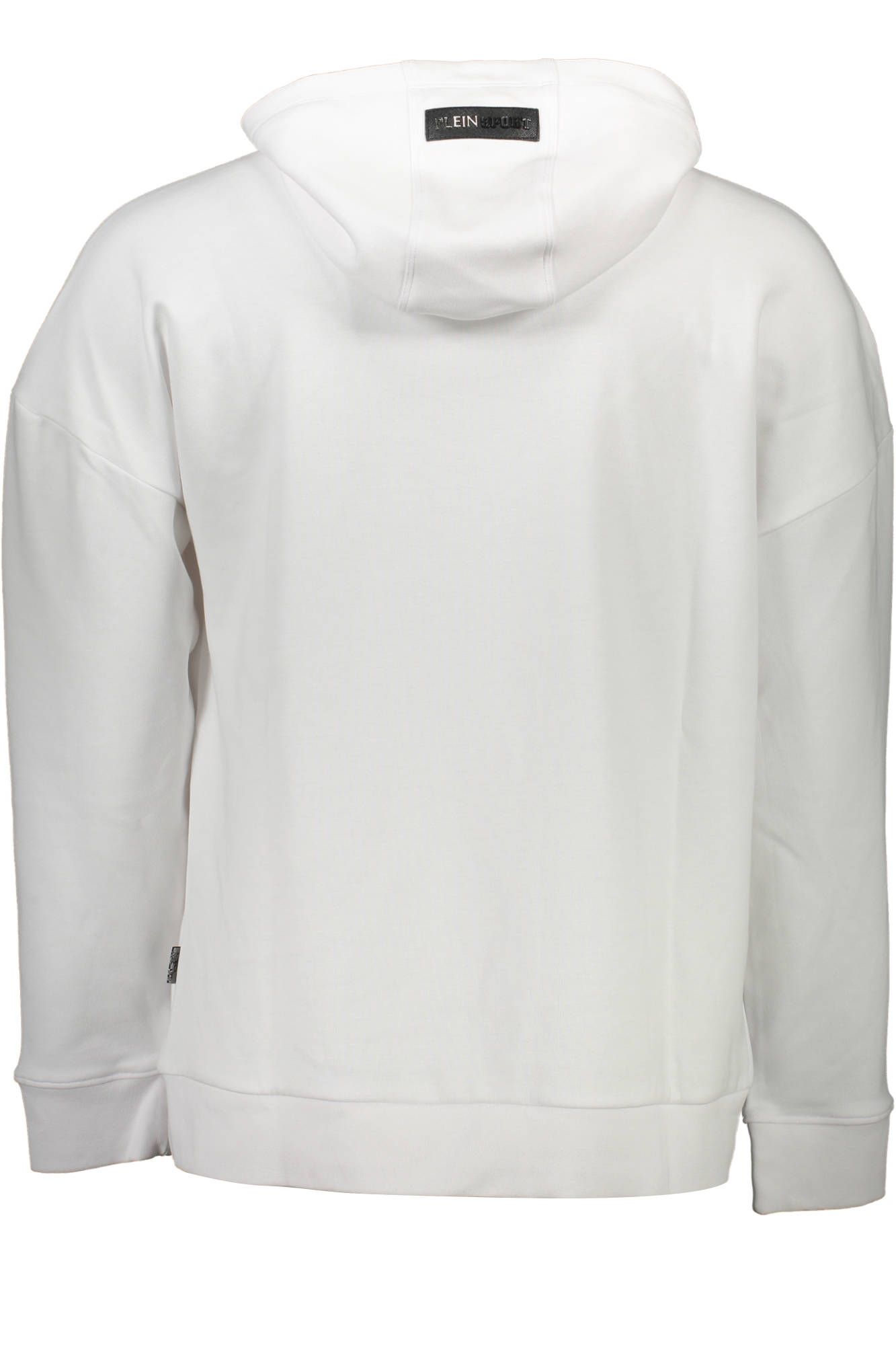 Contrast Detail Hooded Sweatshirt with Logo Print