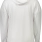 Sleek White Hooded Sweatshirt with Logo Detail
