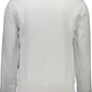 Sleek White Long-Sleeved Sweatshirt with Print Detail