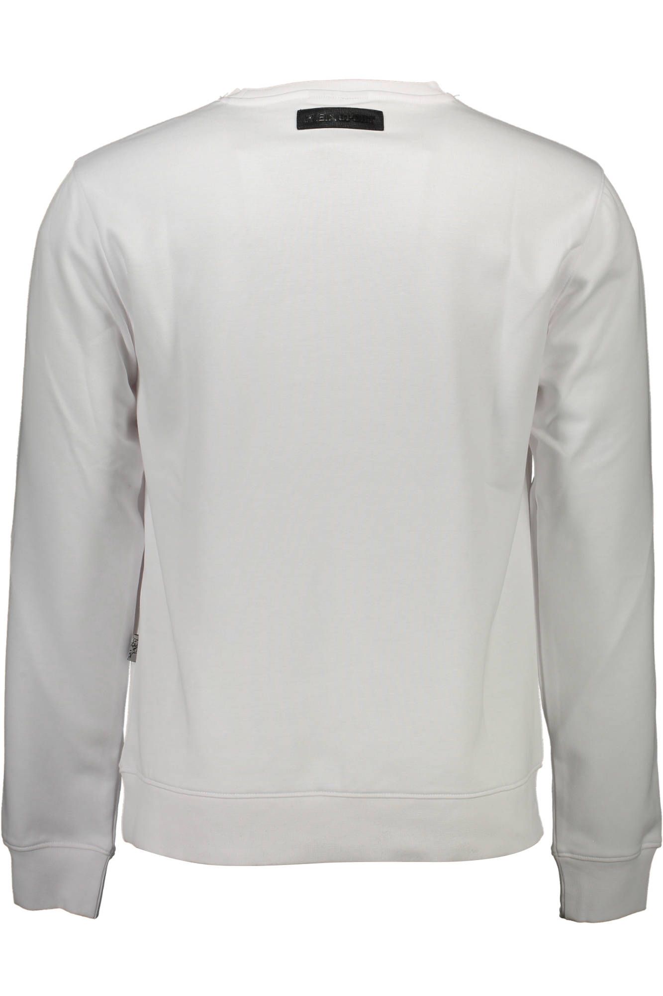 Sleek White Long-Sleeved Sweatshirt with Print Detail