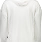 Sleek White Hooded Sweatshirt with Bold Details
