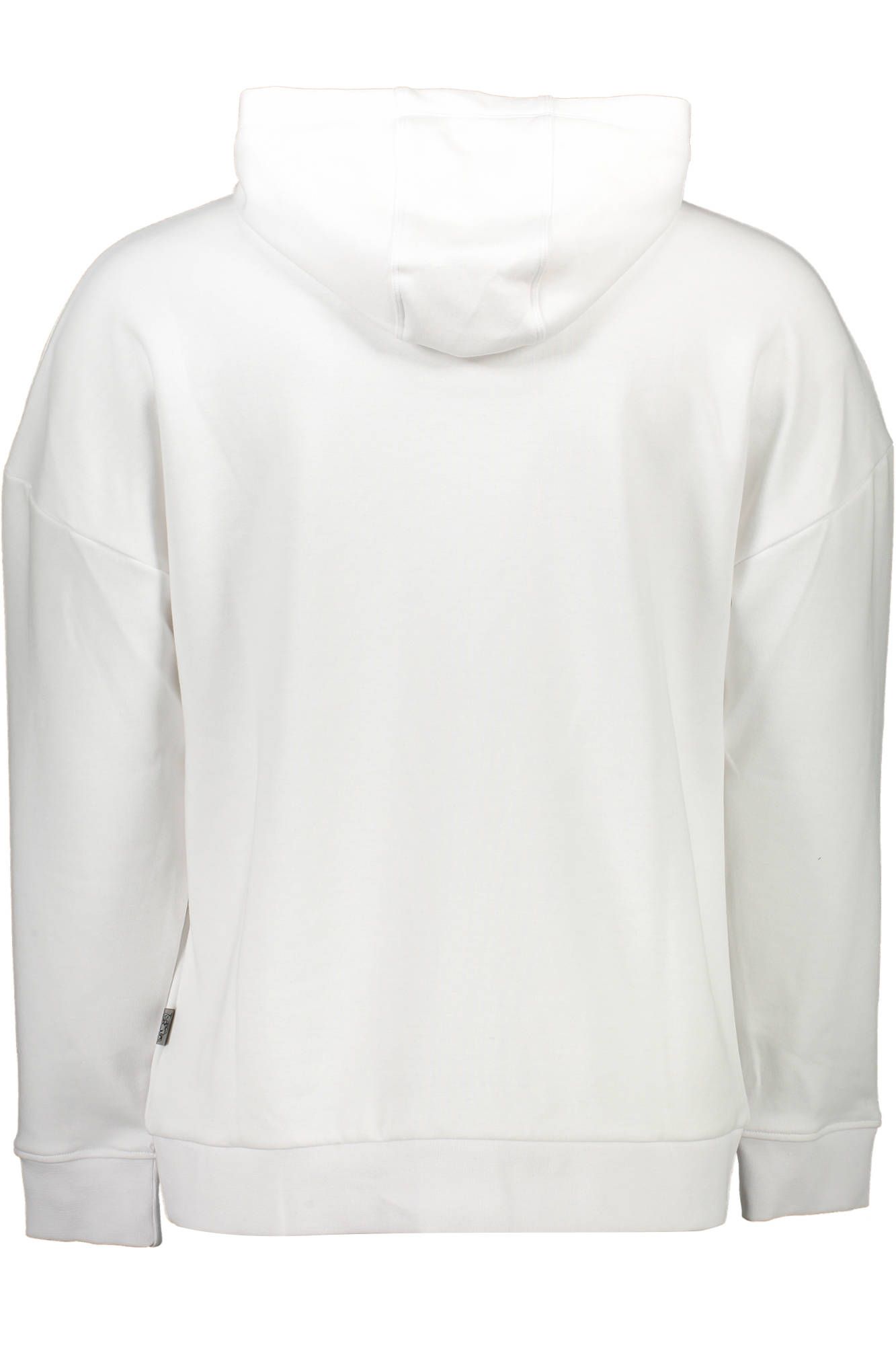 Sleek White Hooded Sweatshirt with Bold Details