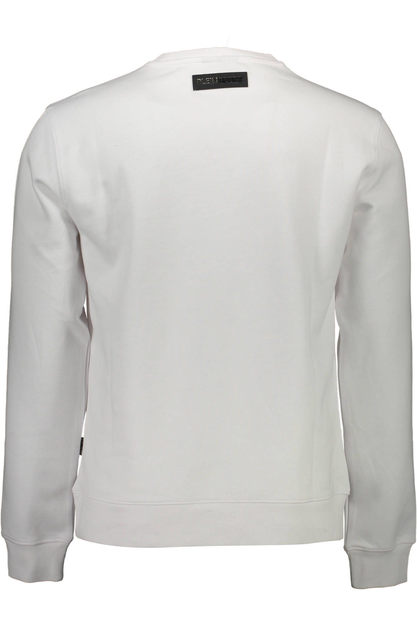 Chic White Cotton Sweatshirt with Logo Print