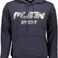Athletic Blue Hooded Sweatshirt with Contrasting Details