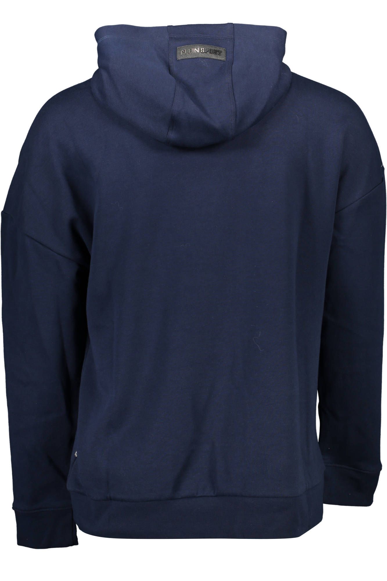 Blue Hooded Sweatshirt with Contrast Details