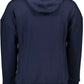 Blue Contrast Detail Hooded Sweatshirt
