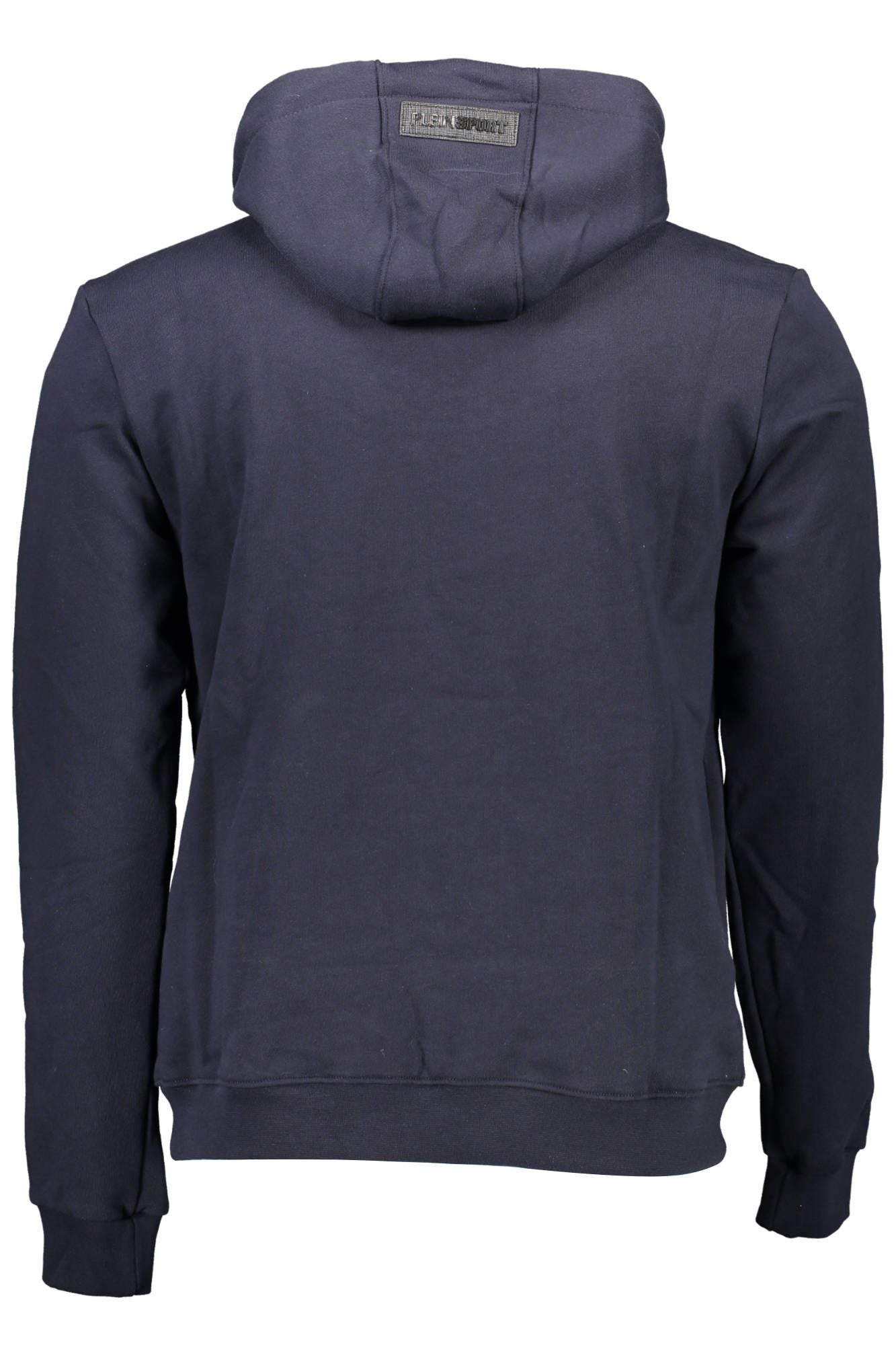 Athletic Blue Hooded Sweatshirt with Contrasting Details