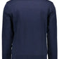 Athletic Elegance Blue Round Neck Sweater