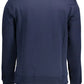 Sleek Blue Athletic Sweatshirt with Logo Detail