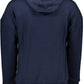 Blue Hooded Sweatshirt with Signature Accents