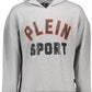 Sleek Gray Hooded Sweatshirt with Bold Contrasts