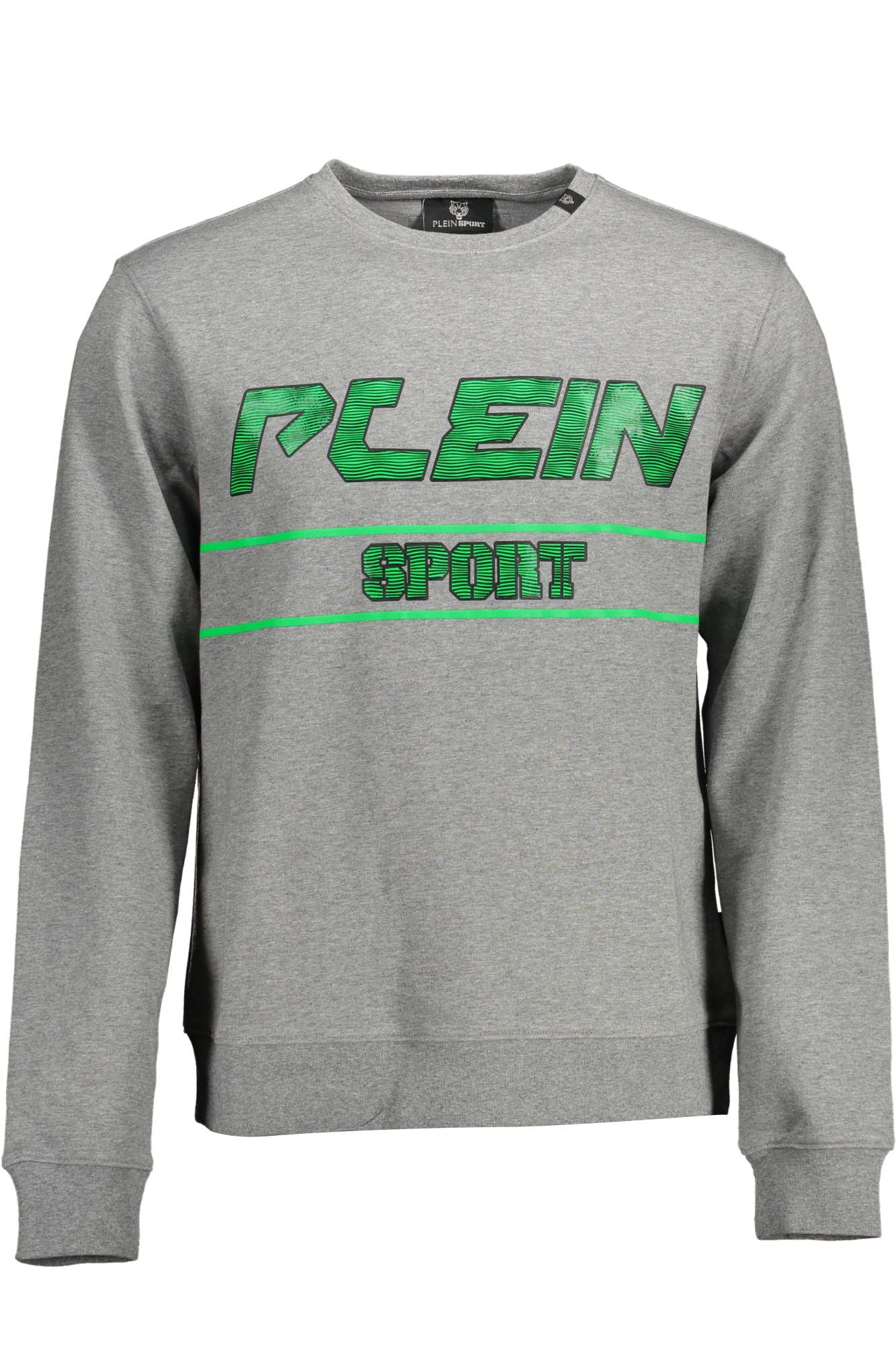 Sleek Gray Long-Sleeved Sweatshirt with Logo