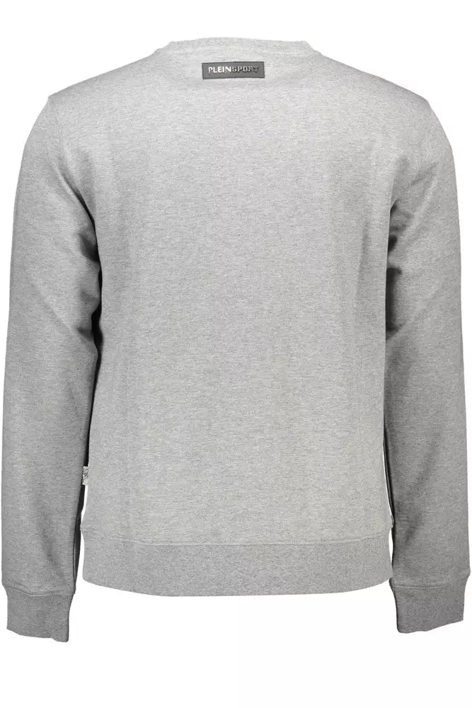 Sleek Gray Long-Sleeved Sweatshirt