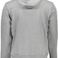 Sleek Gray Long-Sleeved Hooded Sweatshirt